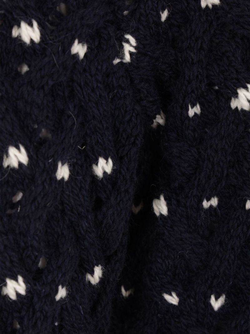 Blue Cable-knit Sweater