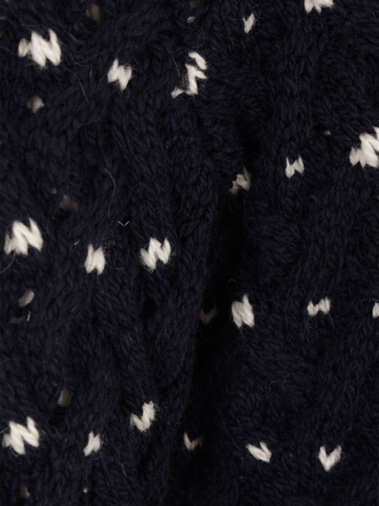 Blue Cable-knit Sweater