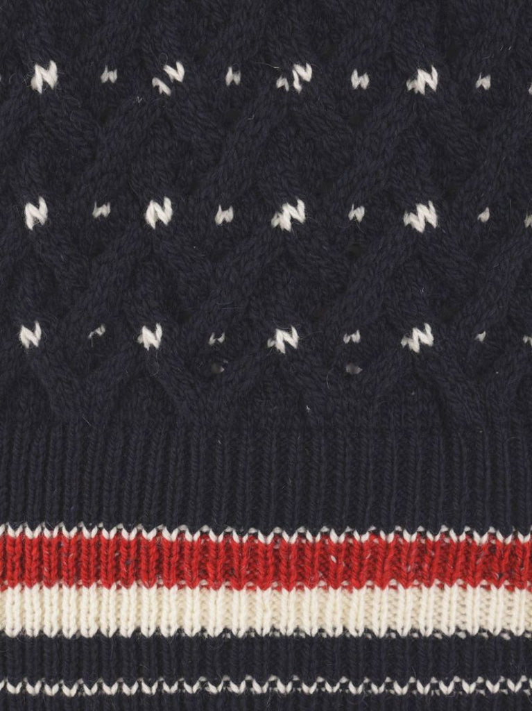Blue Cable-knit Sweater