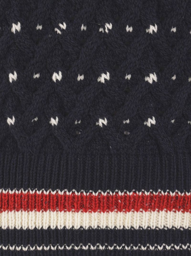 Blue Cable-knit Sweater
