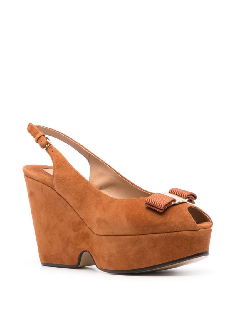Brown Vara Suede Wedge Sandals
