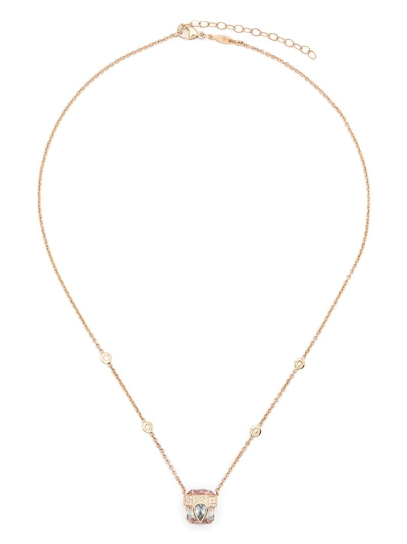 14kt Yellow Gold Pendant Diamond Necklace