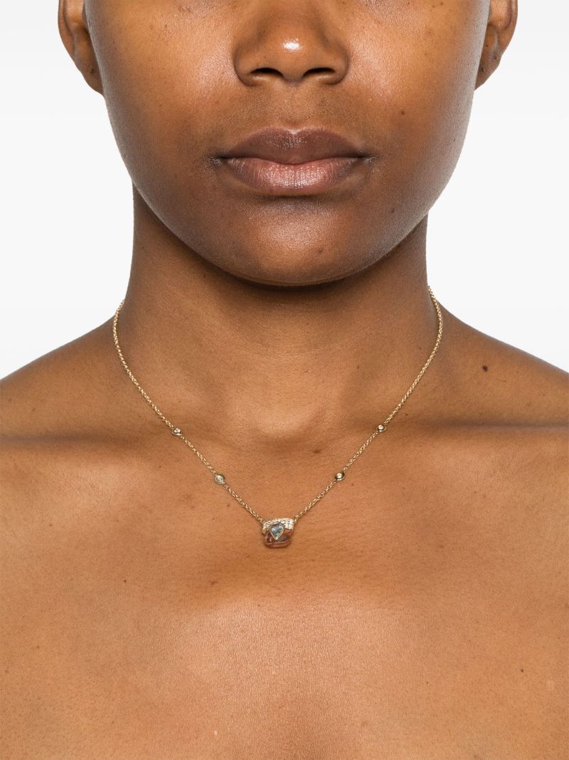 14kt Yellow Gold Pendant Diamond Necklace