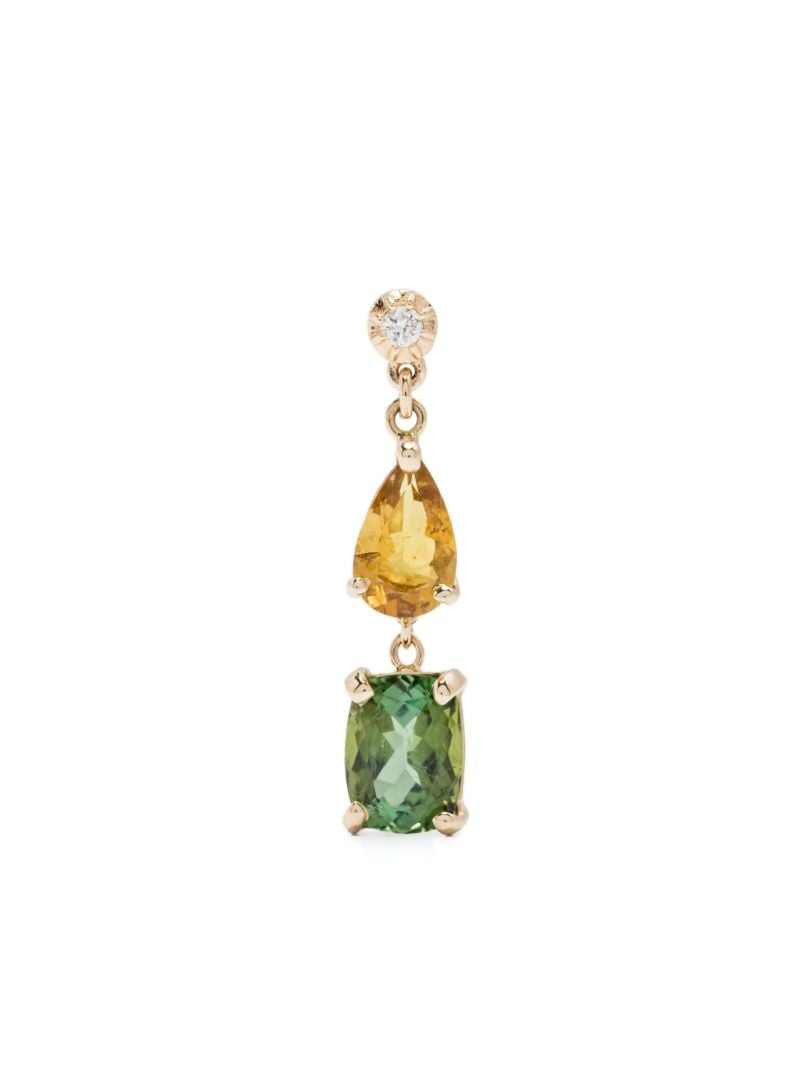 14kt Yellow Gold Diamond Earring