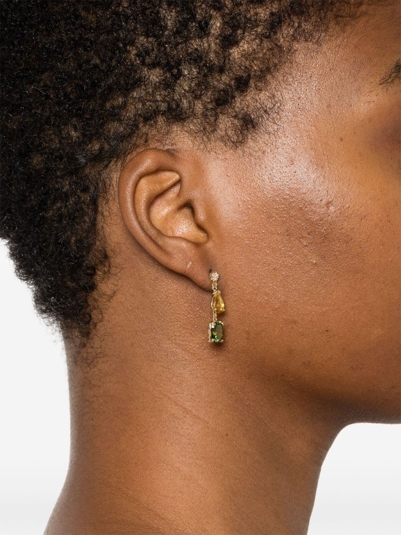 14kt Yellow Gold Diamond Earring