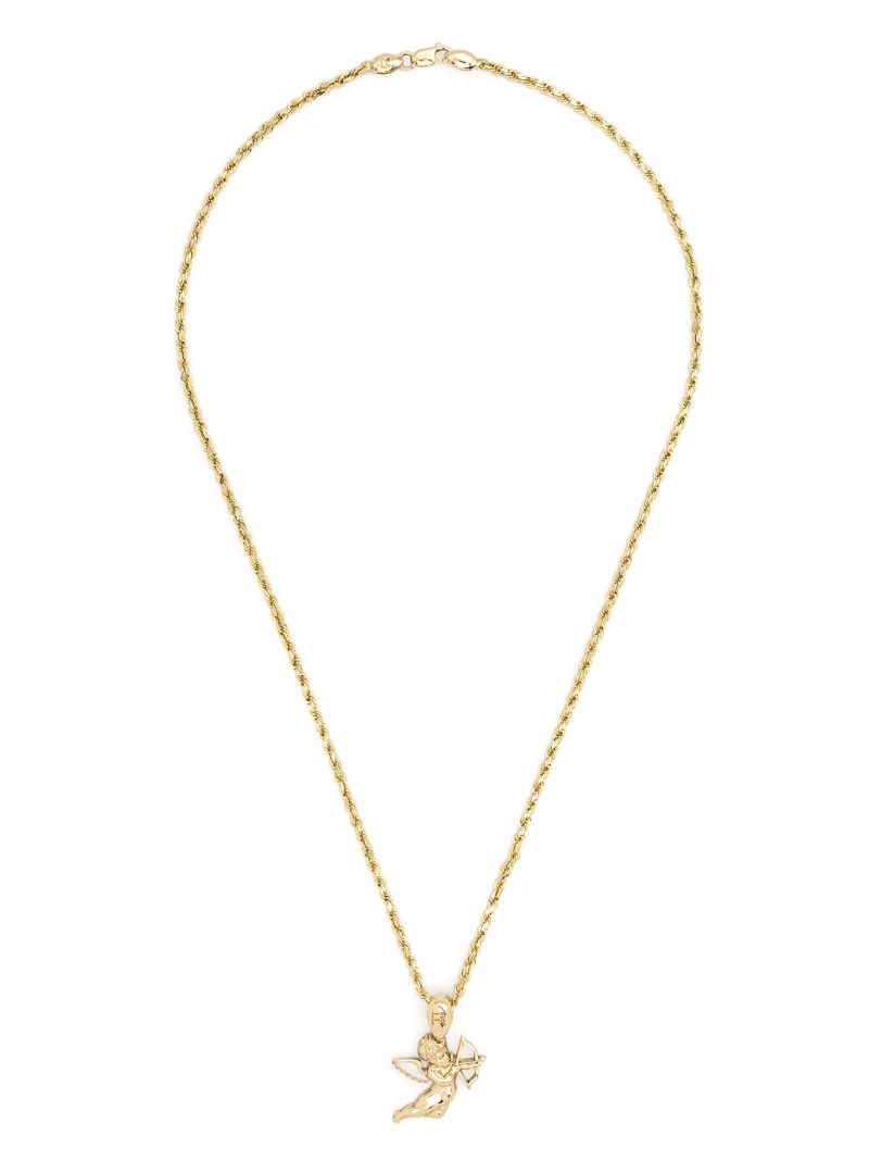 14k Yellow Gold Shooter Pendant Necklace