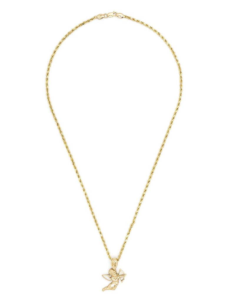 14k Yellow Gold Shooter Pendant Necklace