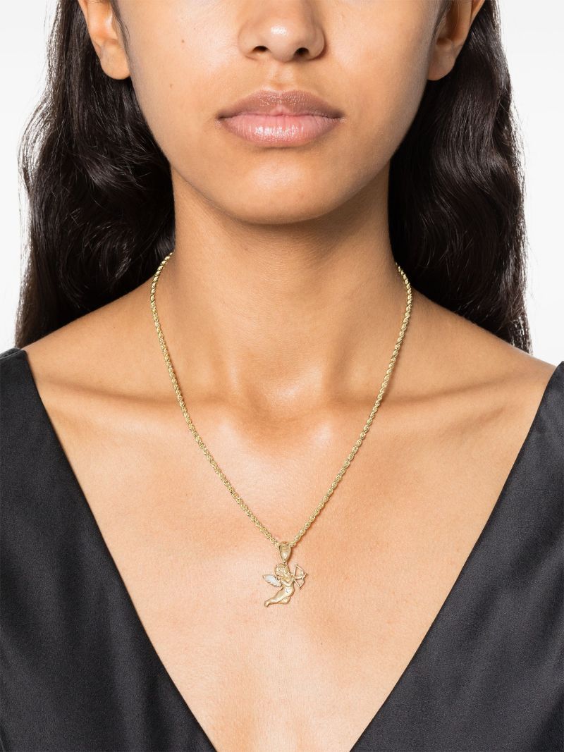 14k Yellow Gold Shooter Pendant Necklace