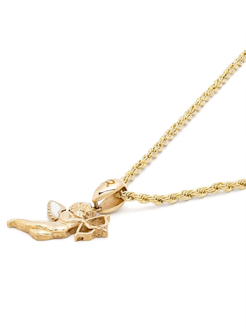 14k Yellow Gold Shooter Pendant Necklace