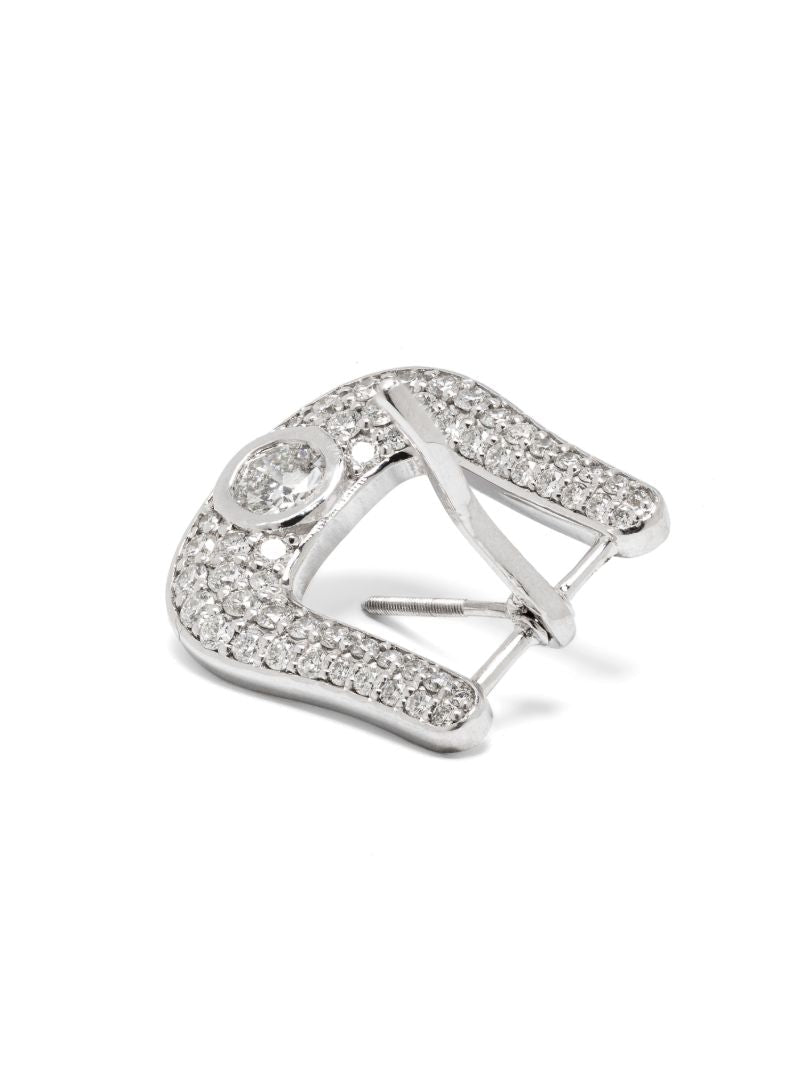 14k White Gold Diamond Drop Earrings