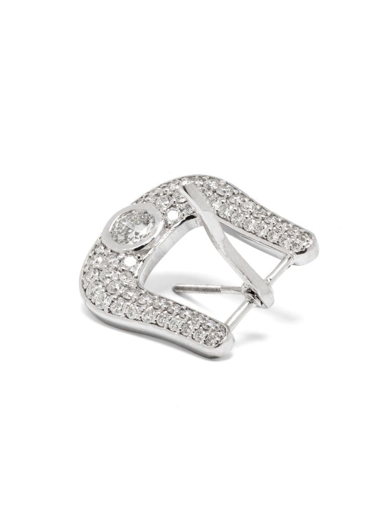 14k White Gold Diamond Drop Earrings