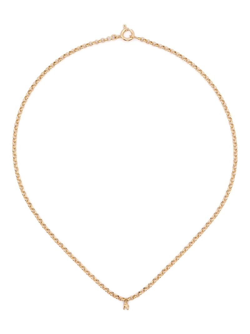 18kt Yellow Gold Jaseron Flottant Diamond Necklace