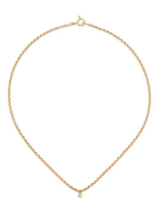 18kt Yellow Gold Jaseron Flottant Diamond Necklace