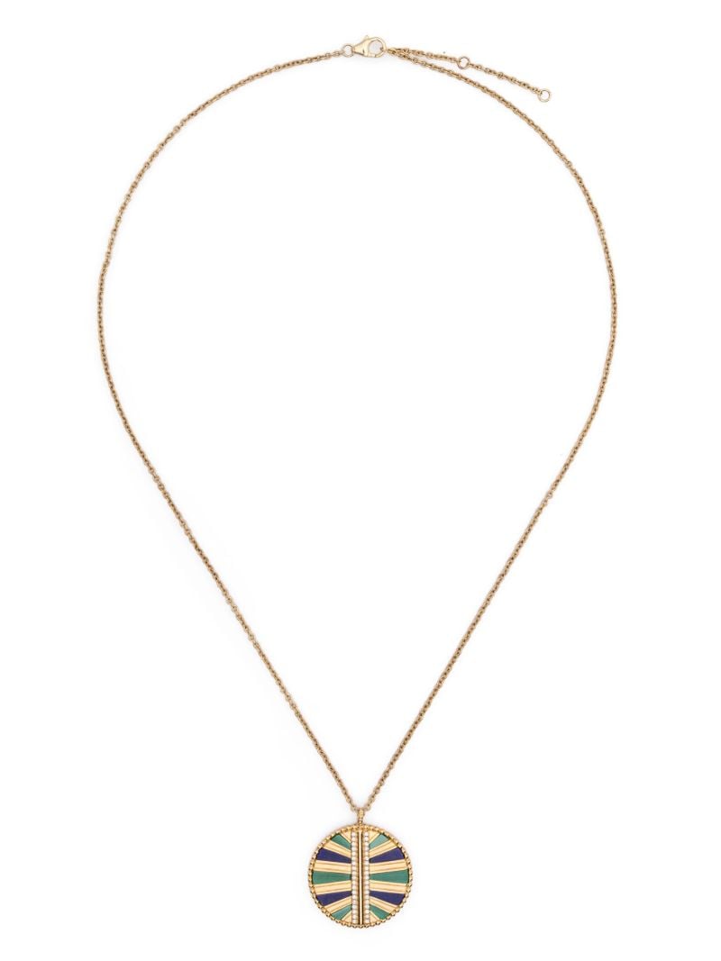 9k Gold Backgammon Diamond Necklace