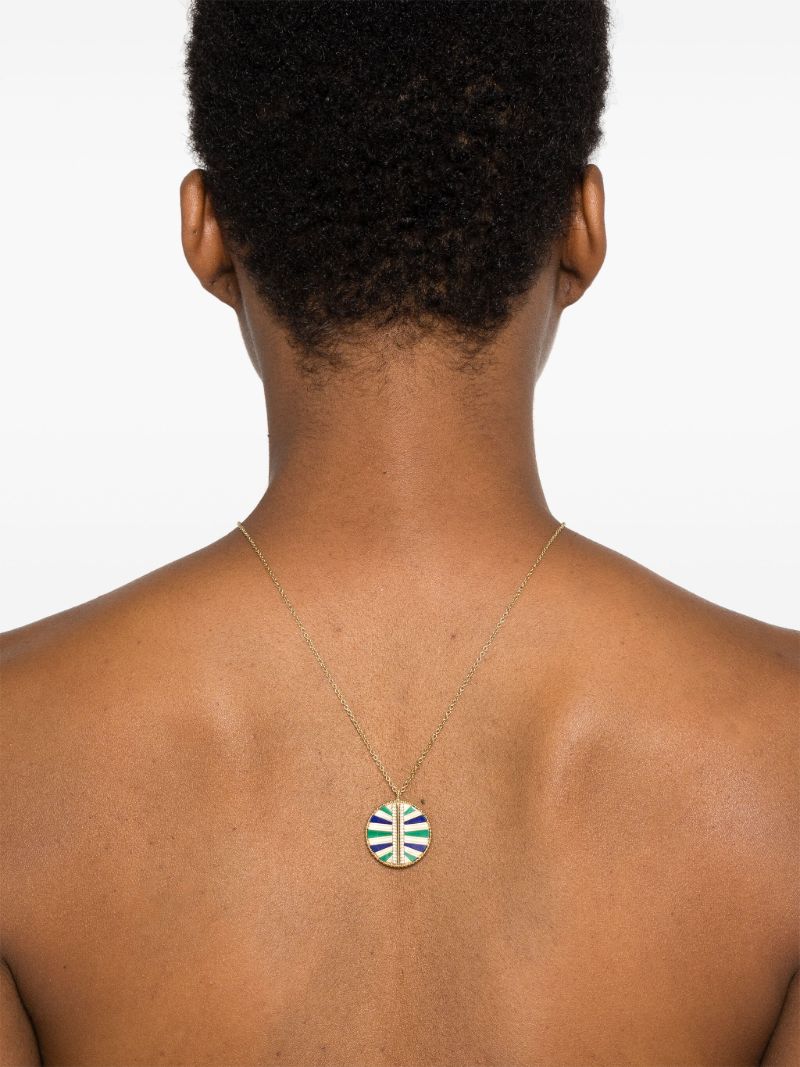 9k Gold Backgammon Diamond Necklace