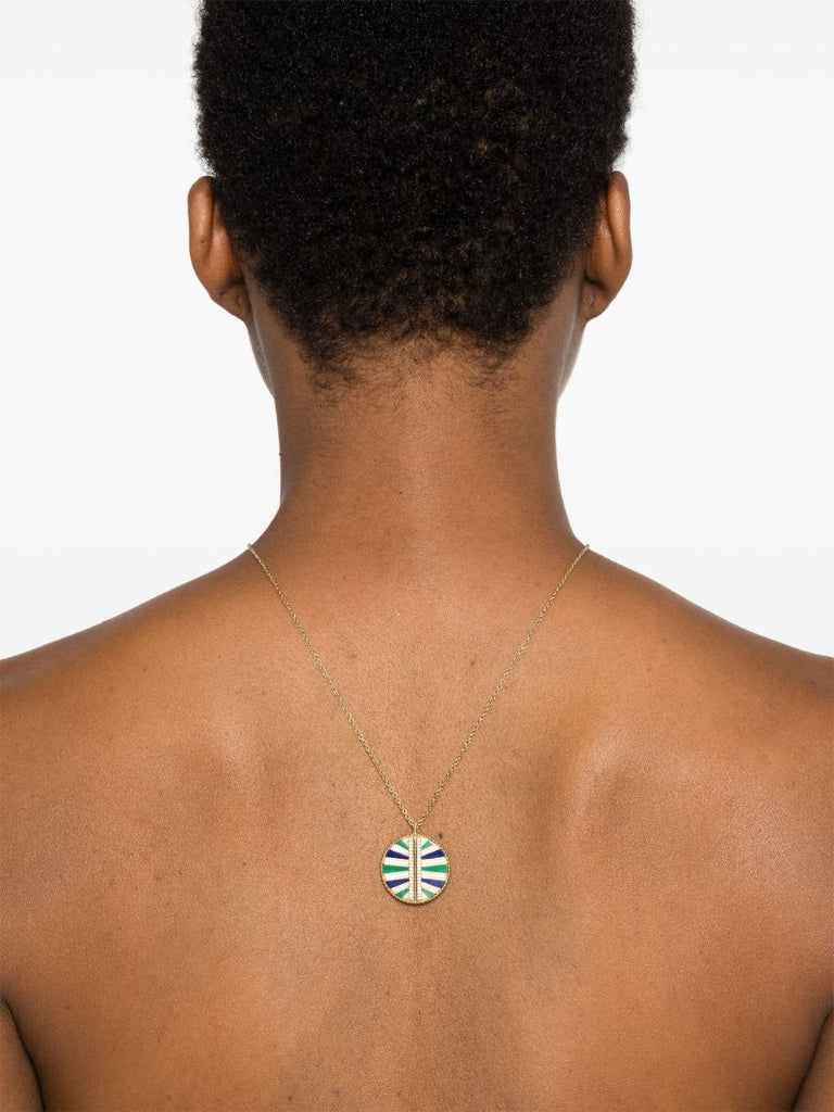 9k Gold Backgammon Diamond Necklace