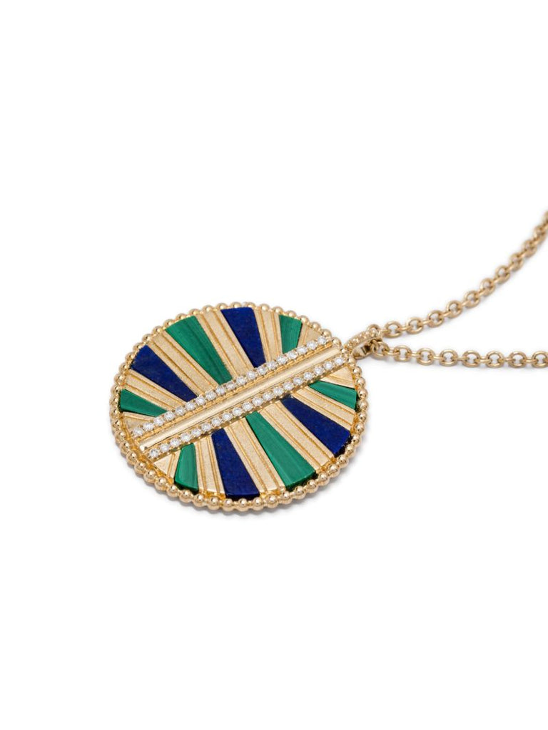 9k Gold Backgammon Diamond Necklace