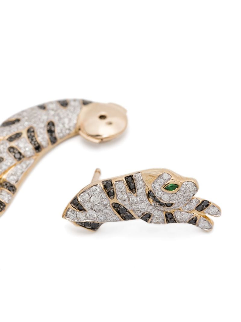 9kt Yellow Gold Puce Dessous Felin Stud Earrings