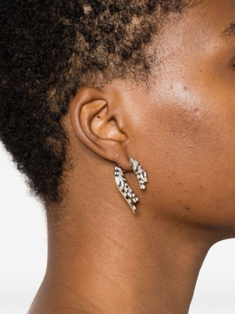 9kt Yellow Gold Puce Dessous Felin Stud Earrings
