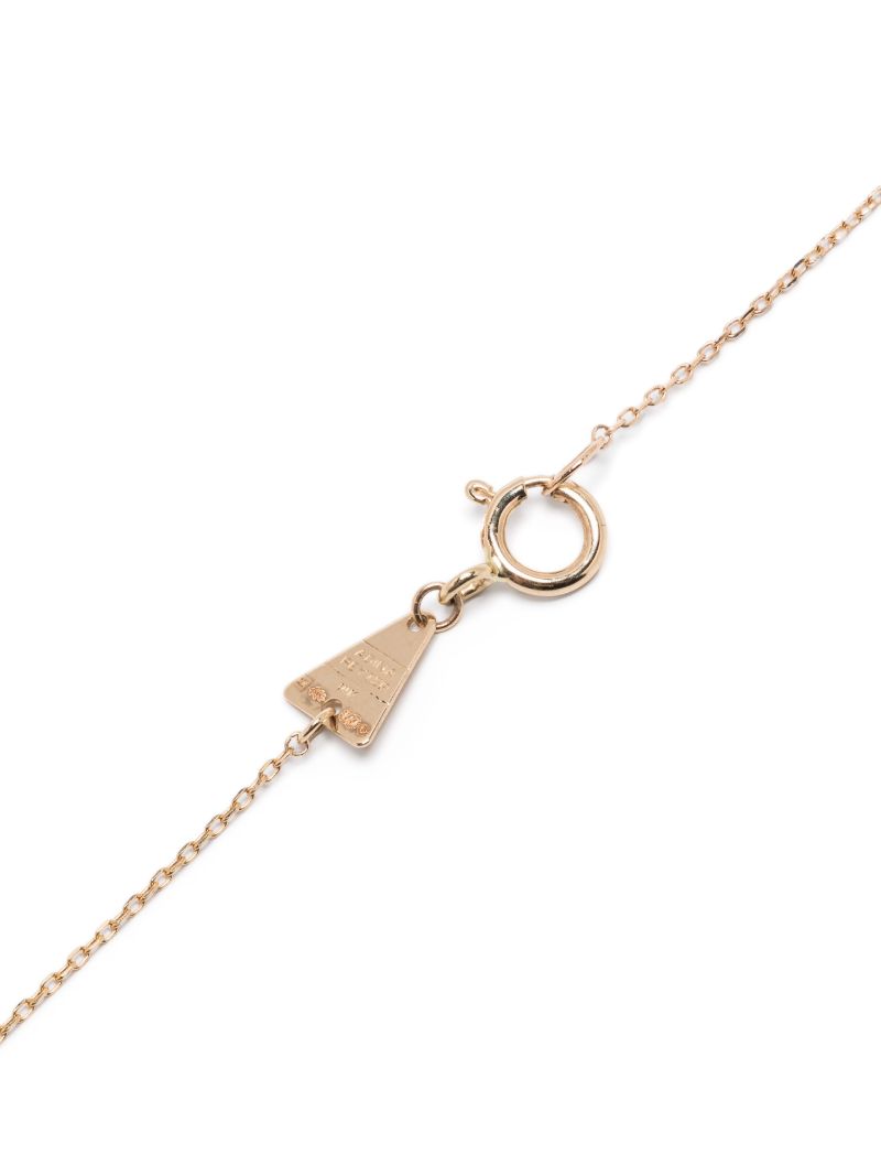 14k Yellow Gold Heart + Arrow Diamond Necklace