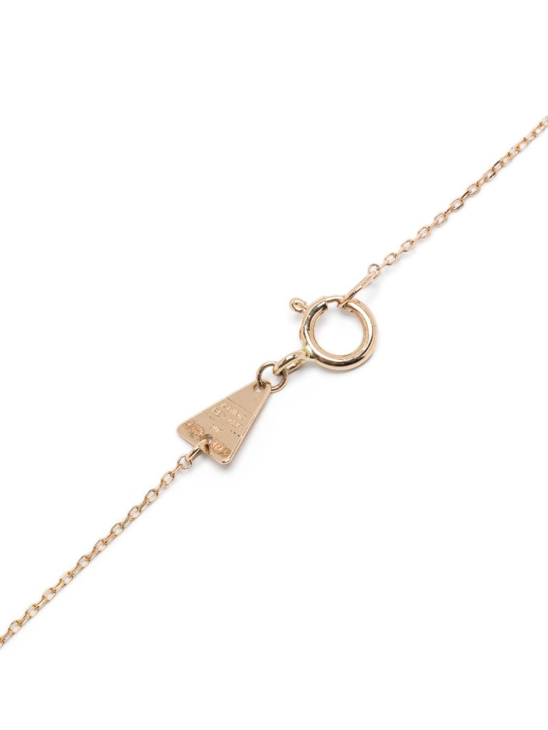 14k Yellow Gold Heart + Arrow Diamond Necklace