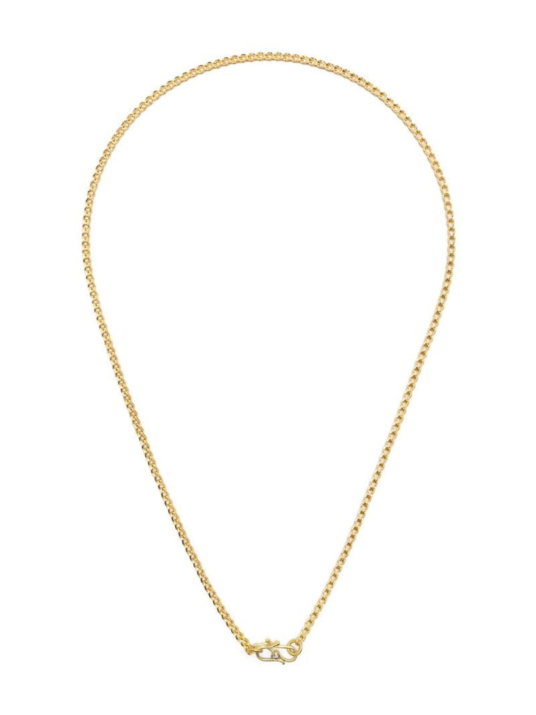 22k Yellow Gold Solo Loop-in-loop Diamond Necklace
