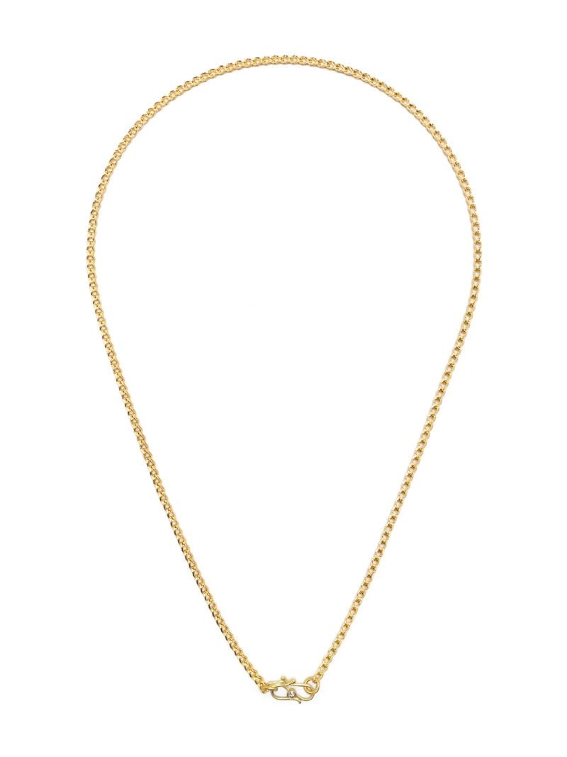 22k Yellow Gold Solo Loop-in-loop Diamond Necklace