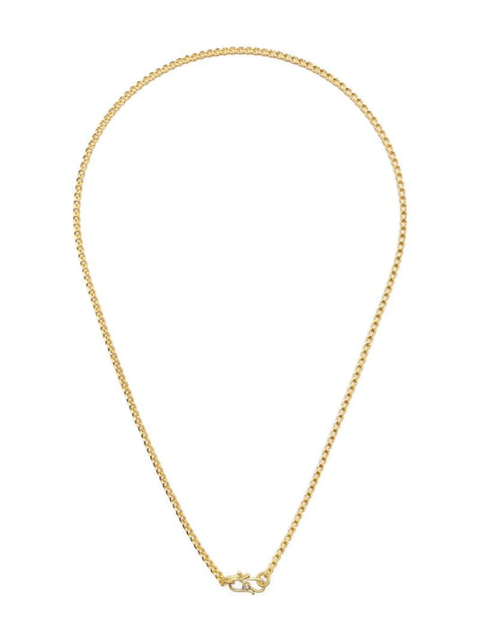22k Yellow Gold Solo Loop-in-loop Diamond Necklace