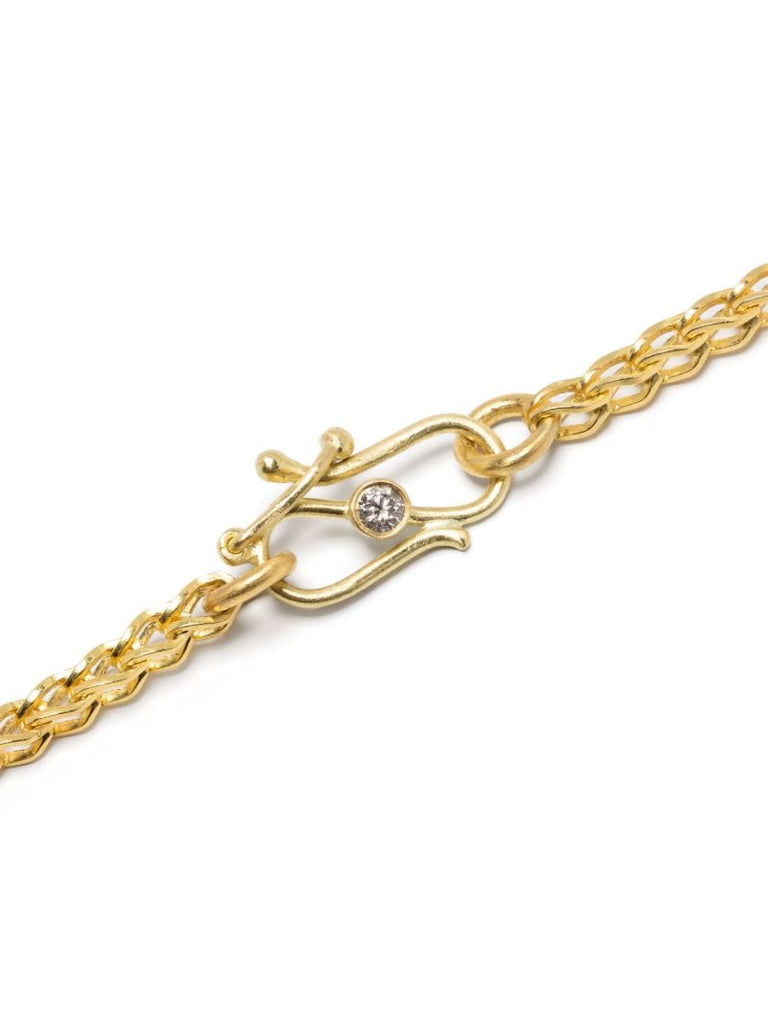 22k Yellow Gold Solo Loop-in-loop Diamond Necklace