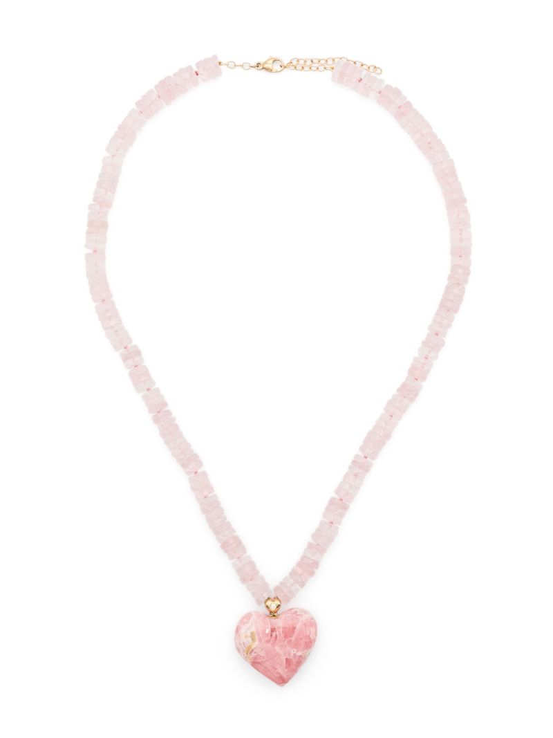 14k Yellow Gold Aurora Rhodochrosite Necklace