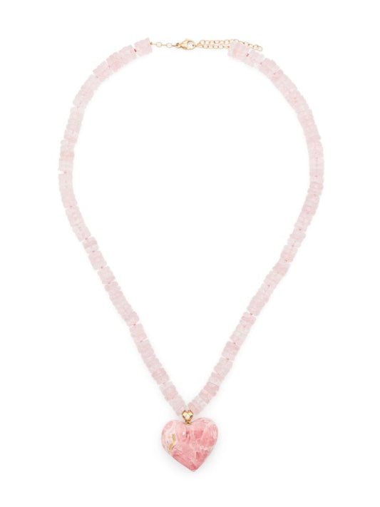 14k Yellow Gold Aurora Rhodochrosite Necklace