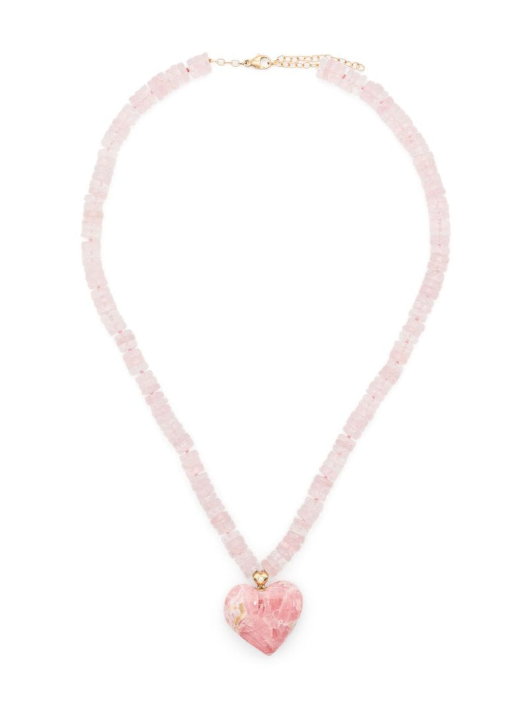 14k Yellow Gold Aurora Rhodochrosite Necklace