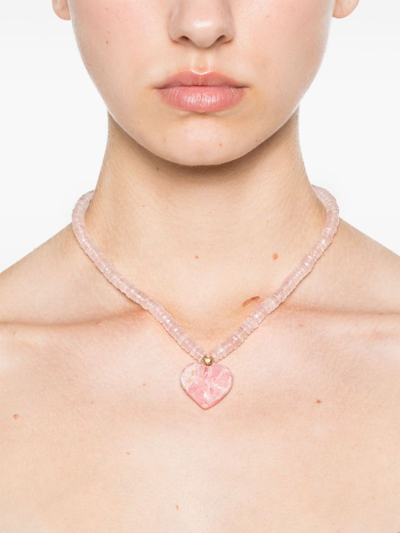 14k Yellow Gold Aurora Rhodochrosite Necklace