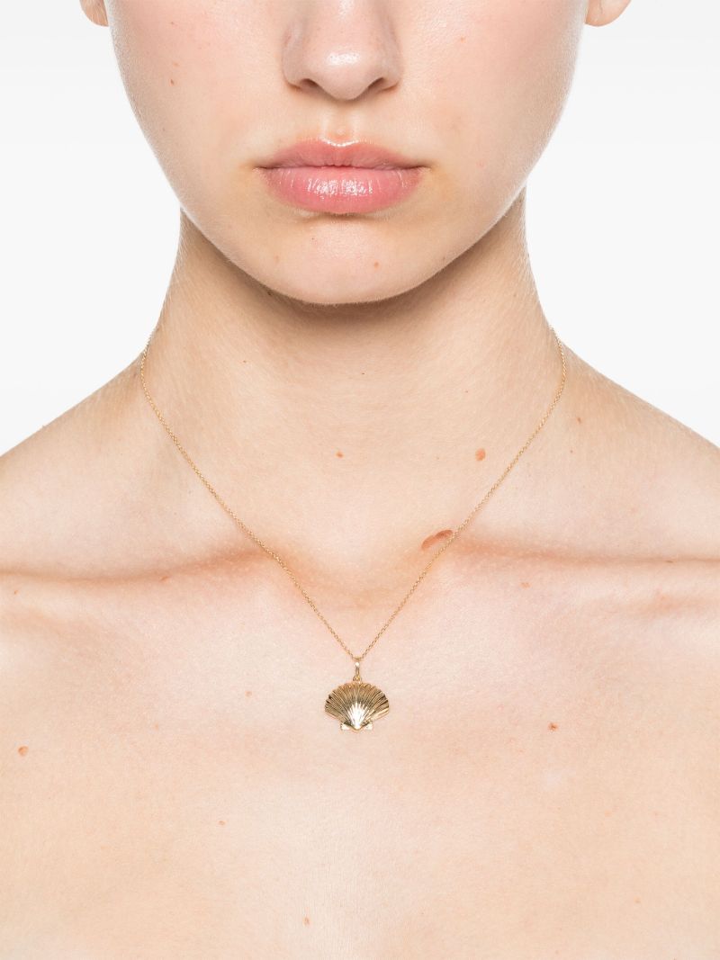14k Yellow Gold Shell Necklace