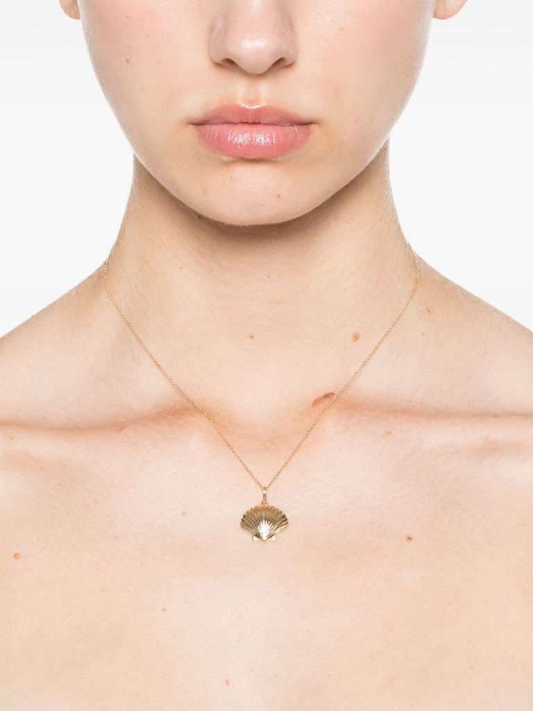 14k Yellow Gold Shell Necklace