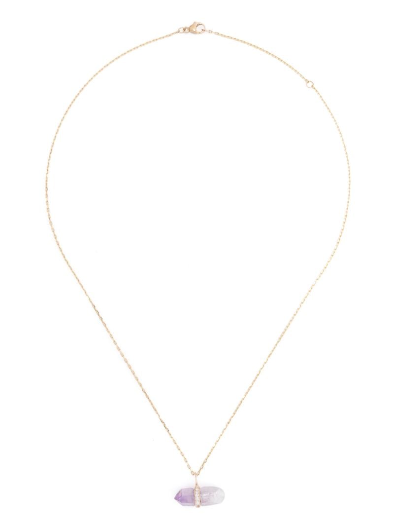 14kt Yellow Gold Diamond and Amethyst Necklace