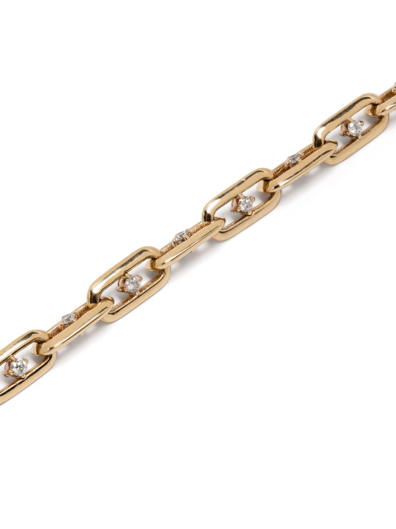18k Yellow Gold Knife Edge Diamond Bracelet