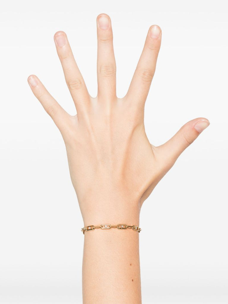 18k Yellow Gold Knife Edge Diamond Bracelet
