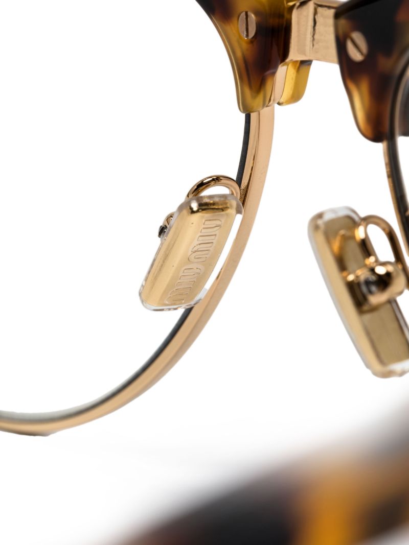 Brown Tortoiseshell-effect Browline Glasses