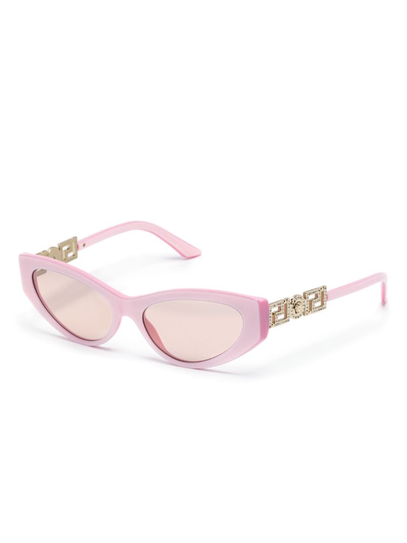 Pink Greca Strass Cat-eye Sunglasses