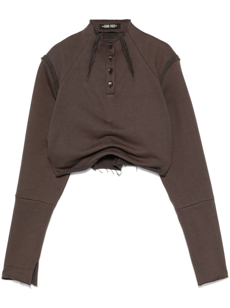 Brown Gathered Top