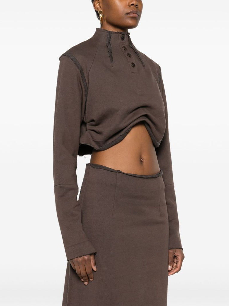 Brown Gathered Top