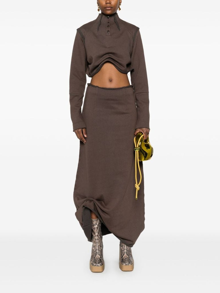 Brown Gathered Top