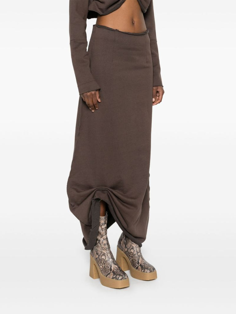 Brown Gathered Skirt