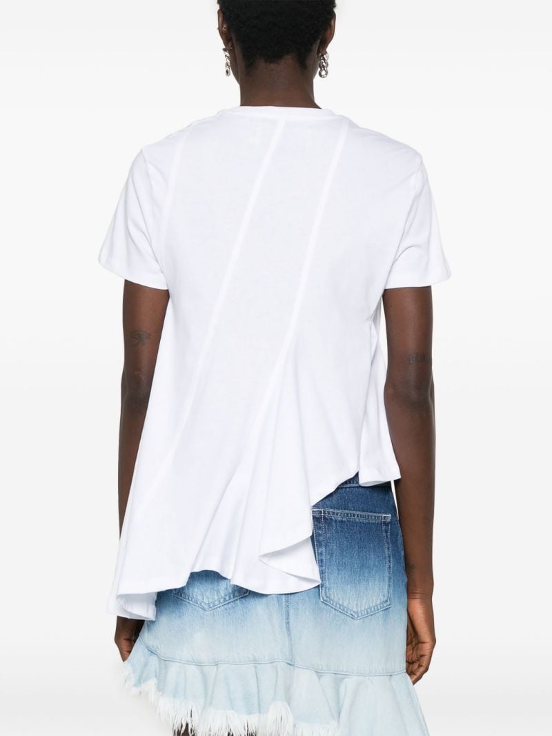White Asymmetric Cotton T-shirt