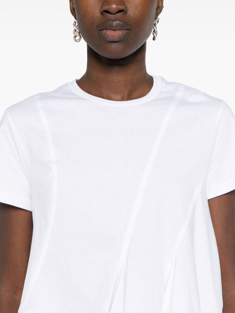 White Asymmetric Cotton T-shirt