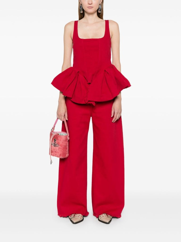 Red Wide-leg Jeans