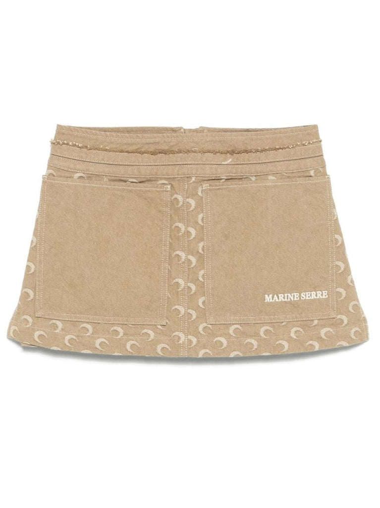 Moon Jacquard Twill Mini Skirt