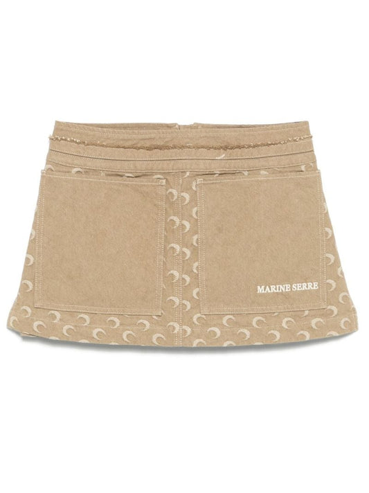 Moon Jacquard Twill Mini Skirt