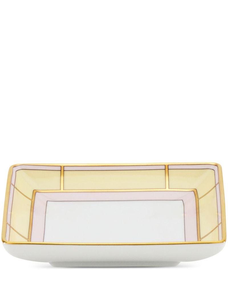 Yellow Diva Porcelain Square Tray